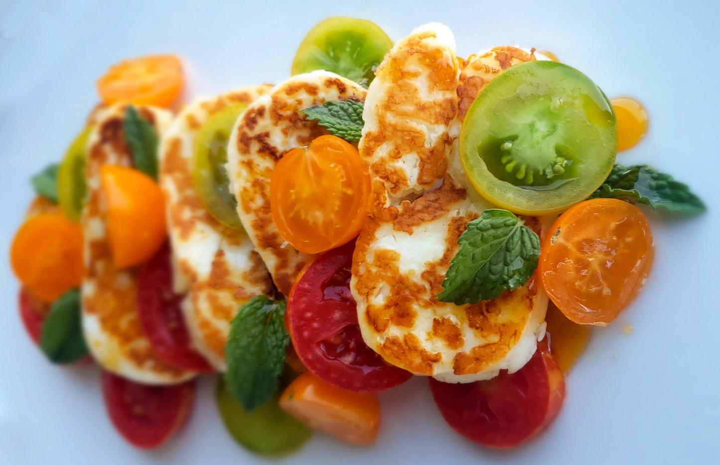 Halloumi and Harissa Caprese