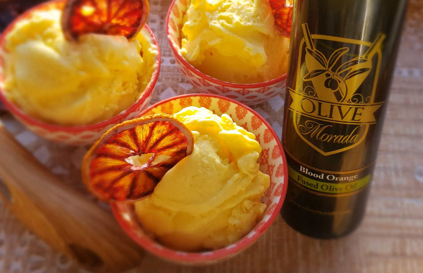 Blood Orange and Saffron Ice Cream