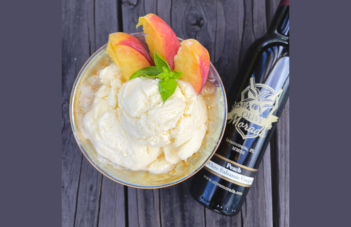 Peach Balsamic Ice Cream