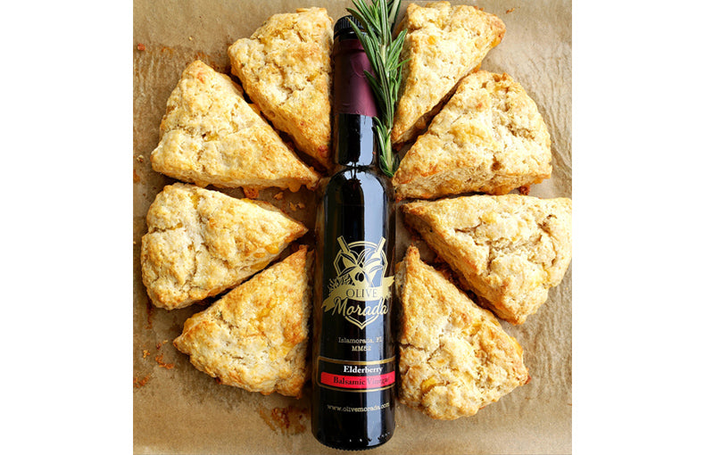 Elderberry and Rosemary Cheddar Scones